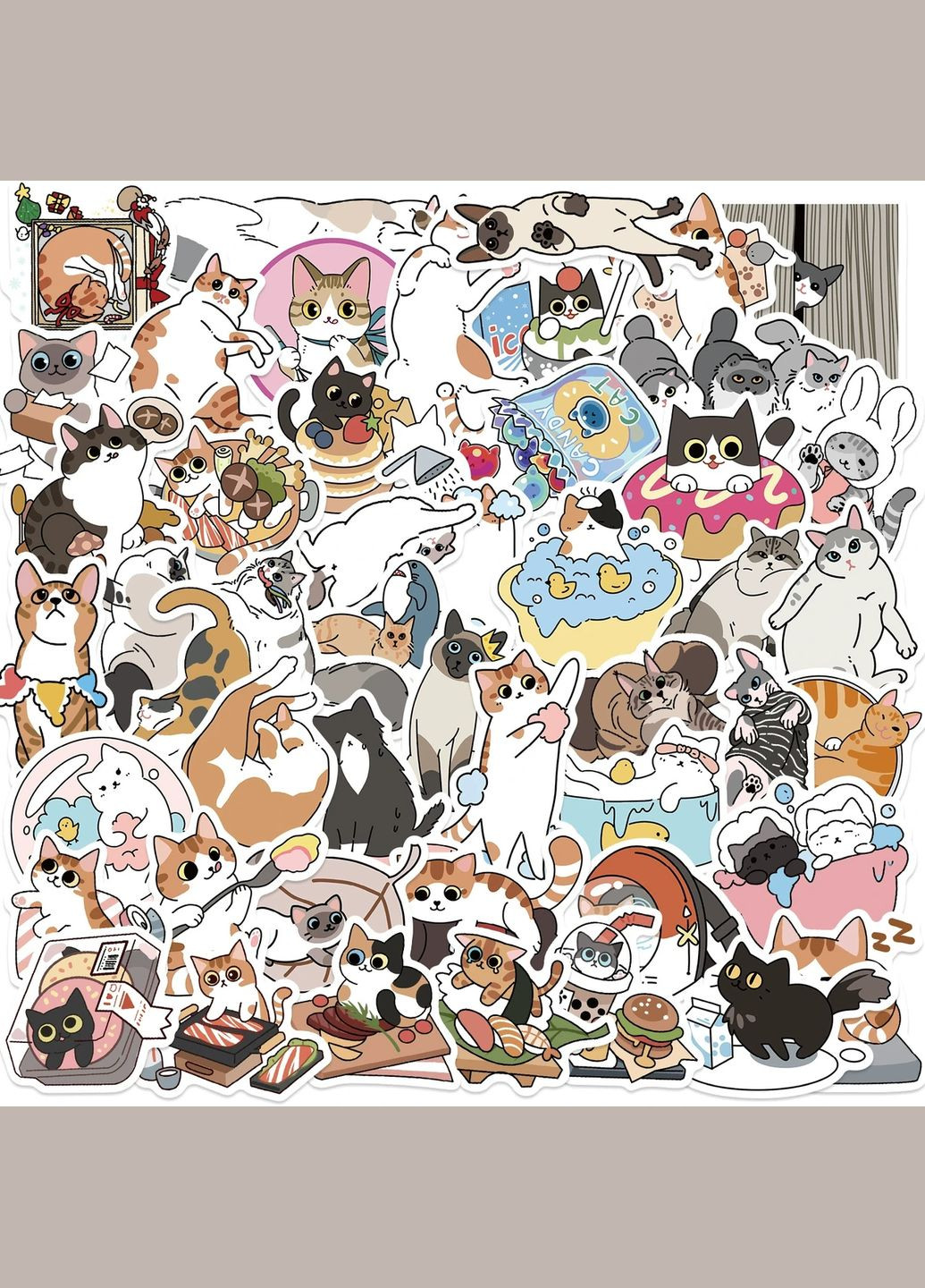 Набор виниловых наклеек " Котики" #2 No Brand (359447590)