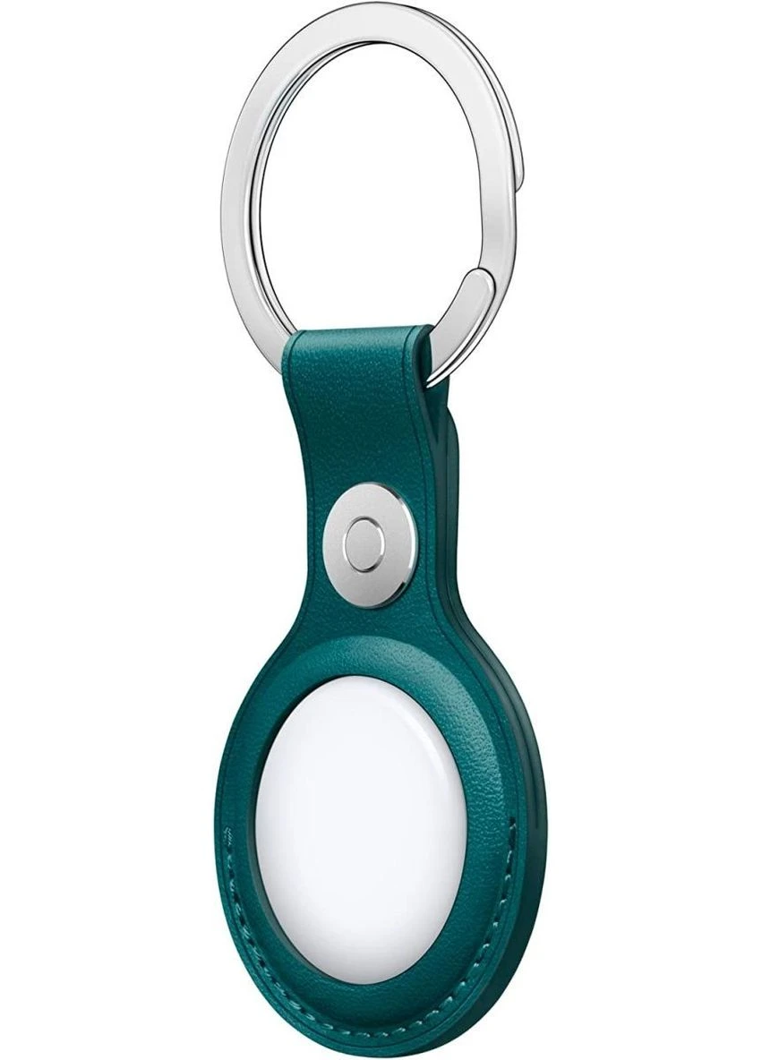 Чехол для поисковой метки Apple AirTag Leather Key Ring (Forest Green) HC [59564] No Brand (401539645)