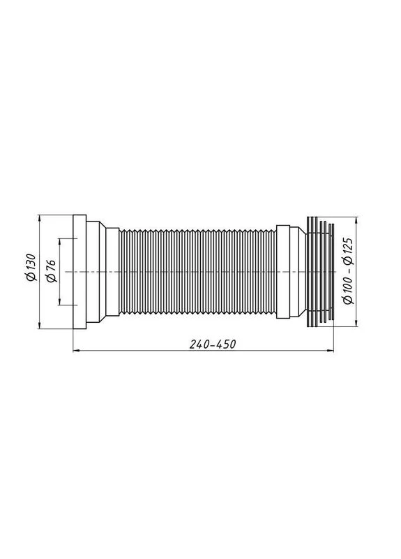 Гибкая труба для унитаза (WHI) 60 01 G001 01 длина 450 мм LIDZ (392905197)