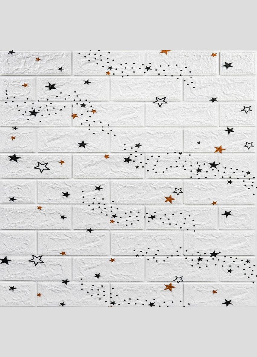 Стеновая 3D панель самоклейка кирпич Звезды 700x770x5мм (021) Sticker Wall (300241820)