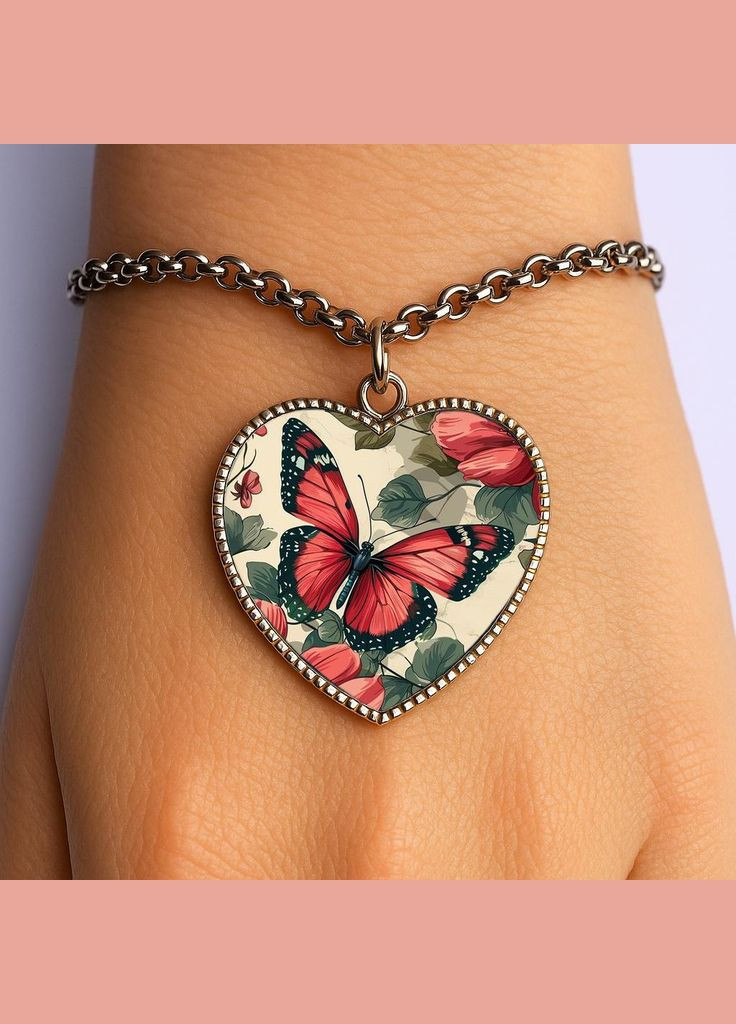 Браслет Бабочки #06 (сердце) No Brand (329331684)