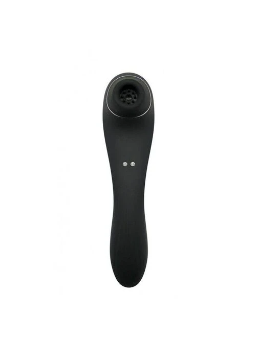 Вакуумний стимулятор з вібрацією Smoooch Black Clitoral Suction & Vibration Wooomy (315012156)