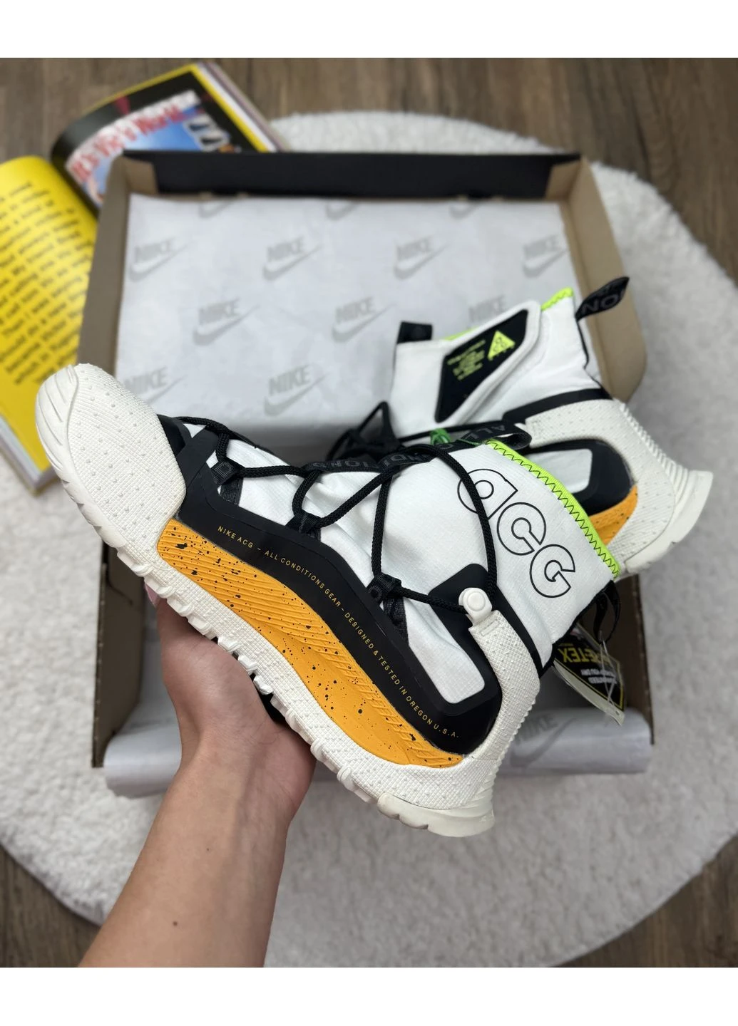 Белые демисезонные кроссовки мужские nike acg terra antarktik white найк асж белые No Brand