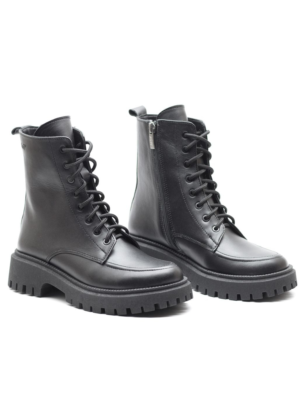 Зимние ботинки женские из натуральной кожи мех тимберленды Zlett