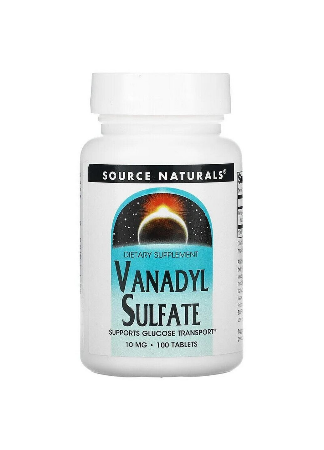 Вітаміни та мінерали Vanadyl Sulfate 10 mg, 100 таблеток Source Naturals (293420944)