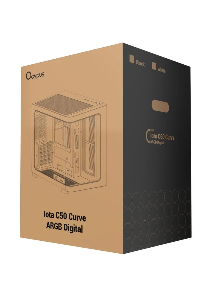 Корпус IOTA C50BKCURVE ARGB DIGITAL (IOTA-C50-BKD300CD-GL) Ocypus (392663140)