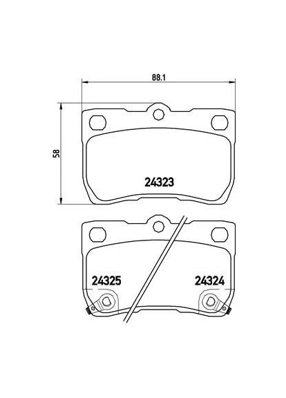 Тормозные колодки дисковые P83 073 Brembo (390285288)