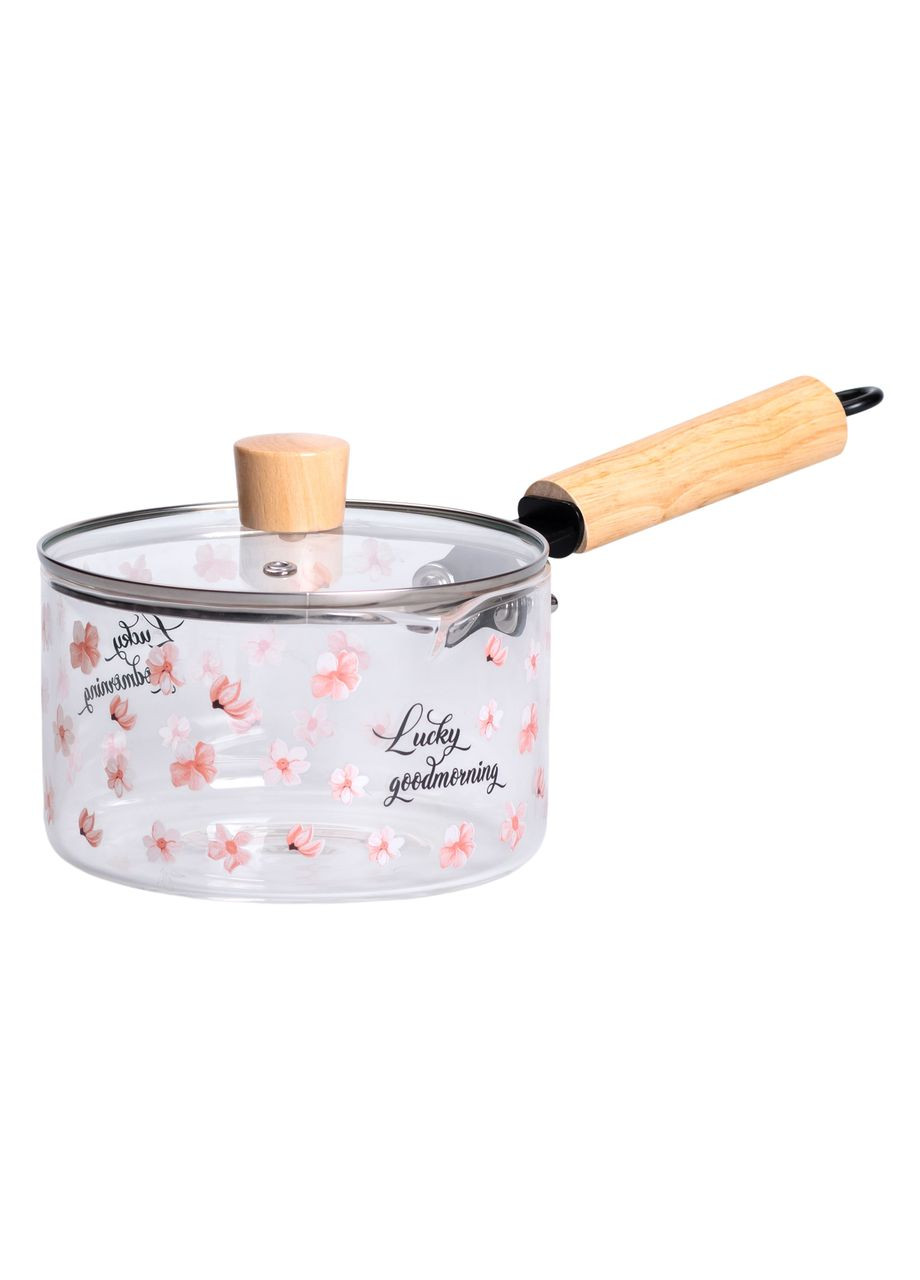 Стеклянный ковш с крышкой для кухни 1.8 л ручкой и носиком HP-34-19 (A-034243) Yiwu (341307417)