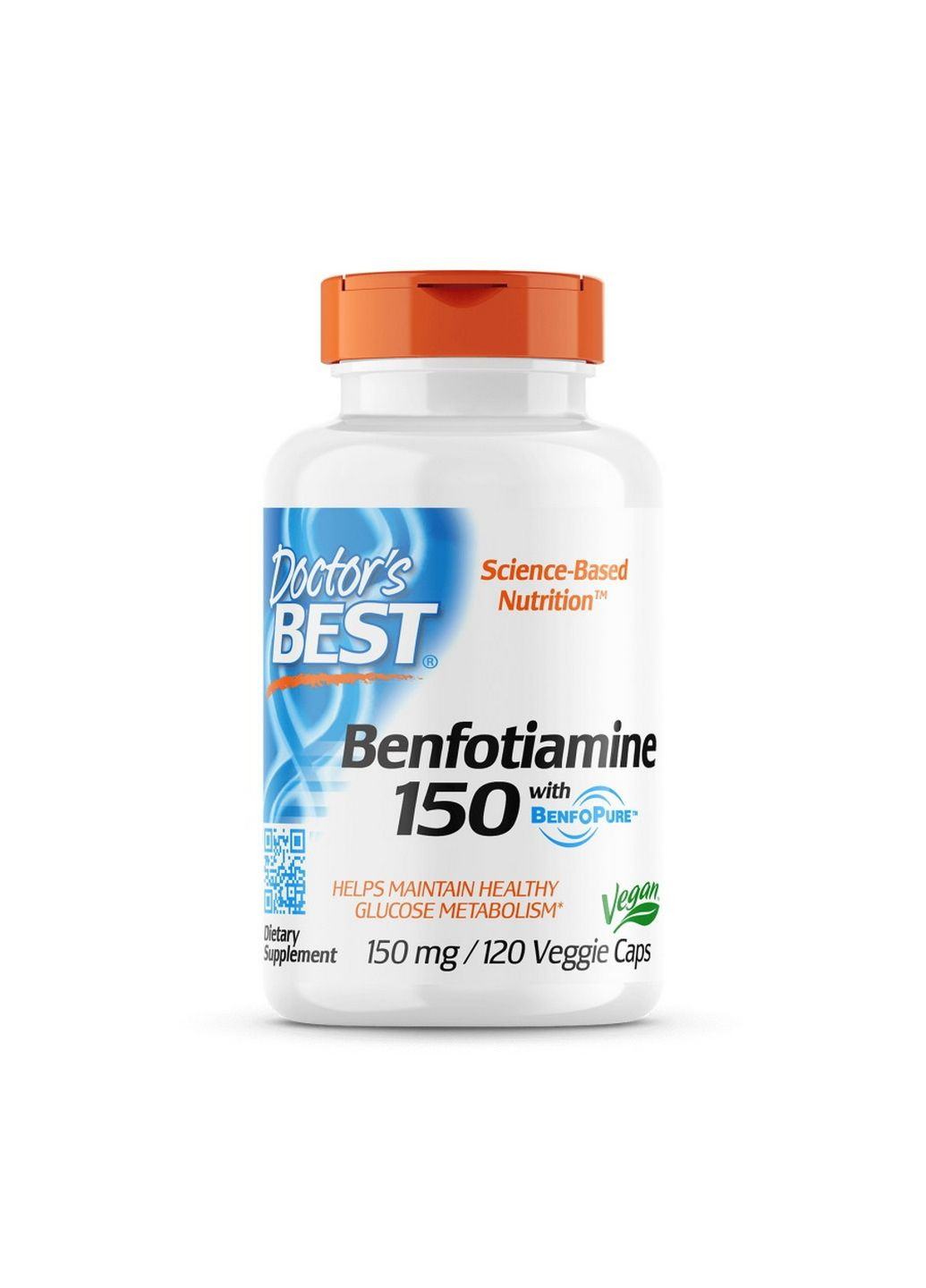 Вітаміни та мінерали Benfotiamine 150 mg, 120 вегакапсул Doctor's Best (293419652)