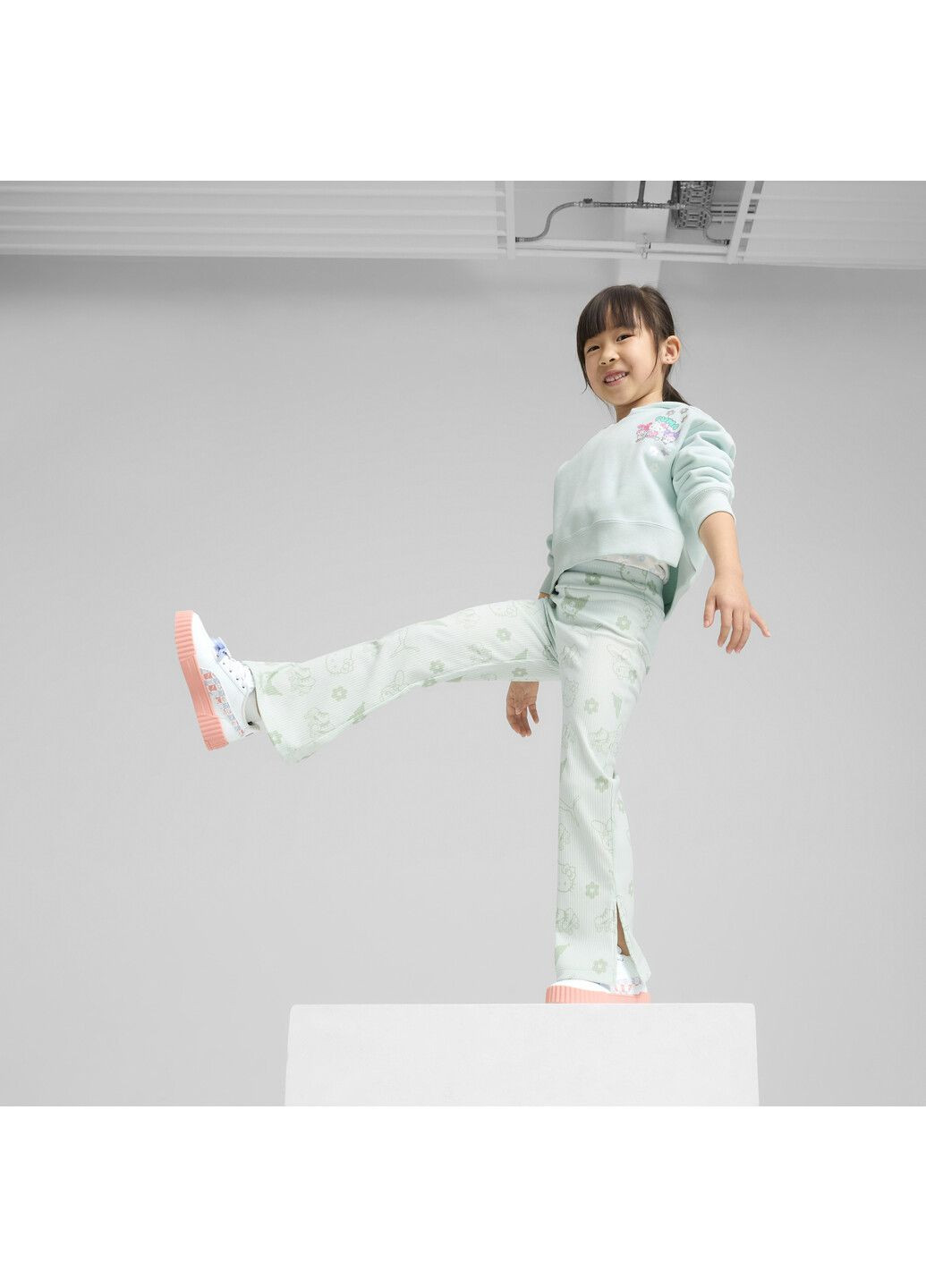 Синие демисезонные детские леггинсы x hello kitty & friends ribbed flared leggings kids Puma