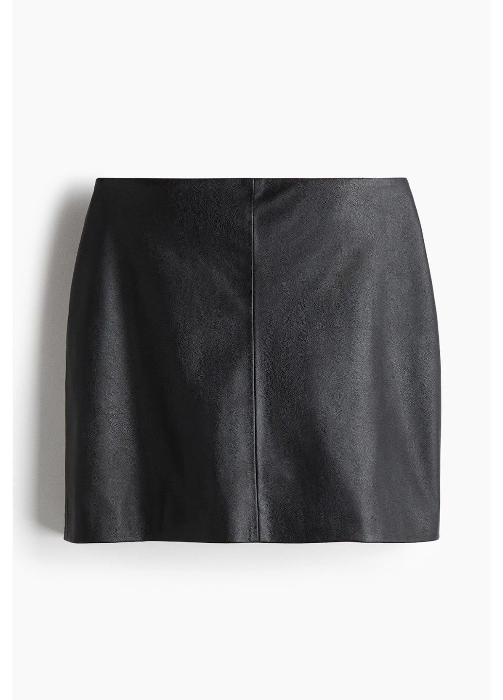 Черная повседневная женская мини юбка из эко-кожи н&м (58758) xs черная H&M