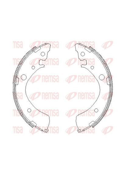 Колодки гальмівні барабанні ЗАДН HONDA CITY 2002 - 2004, CIVIC V 1991 - 1996, CIVIC VI 1994 - 2001, CI 4367.01-ua Remsa (342414048)