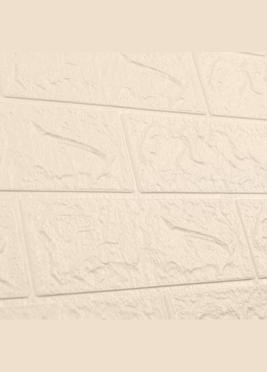Самоклеюча 3D панель під Кремову цеглу "Слонова кістка" 770x700x3мм 3D Loft (300241636)