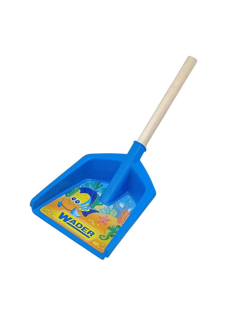 Лопатка короткая, с деревянной ручкой, 37 см (синяя) Wader (324260737)