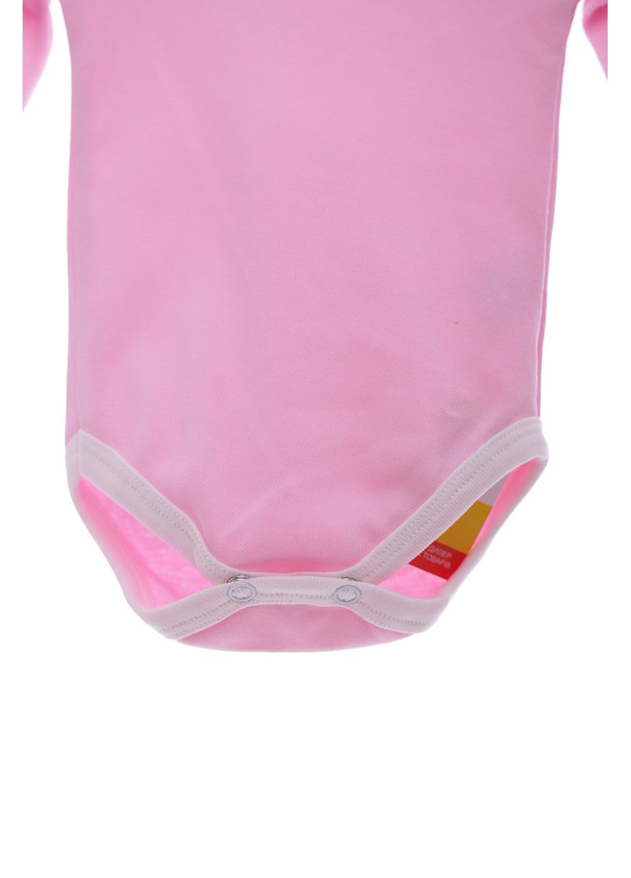 Боди с длинным рукавом с горлышком для девочки интерлок розовый 74 см (41973) BABYKROHA (297199909)