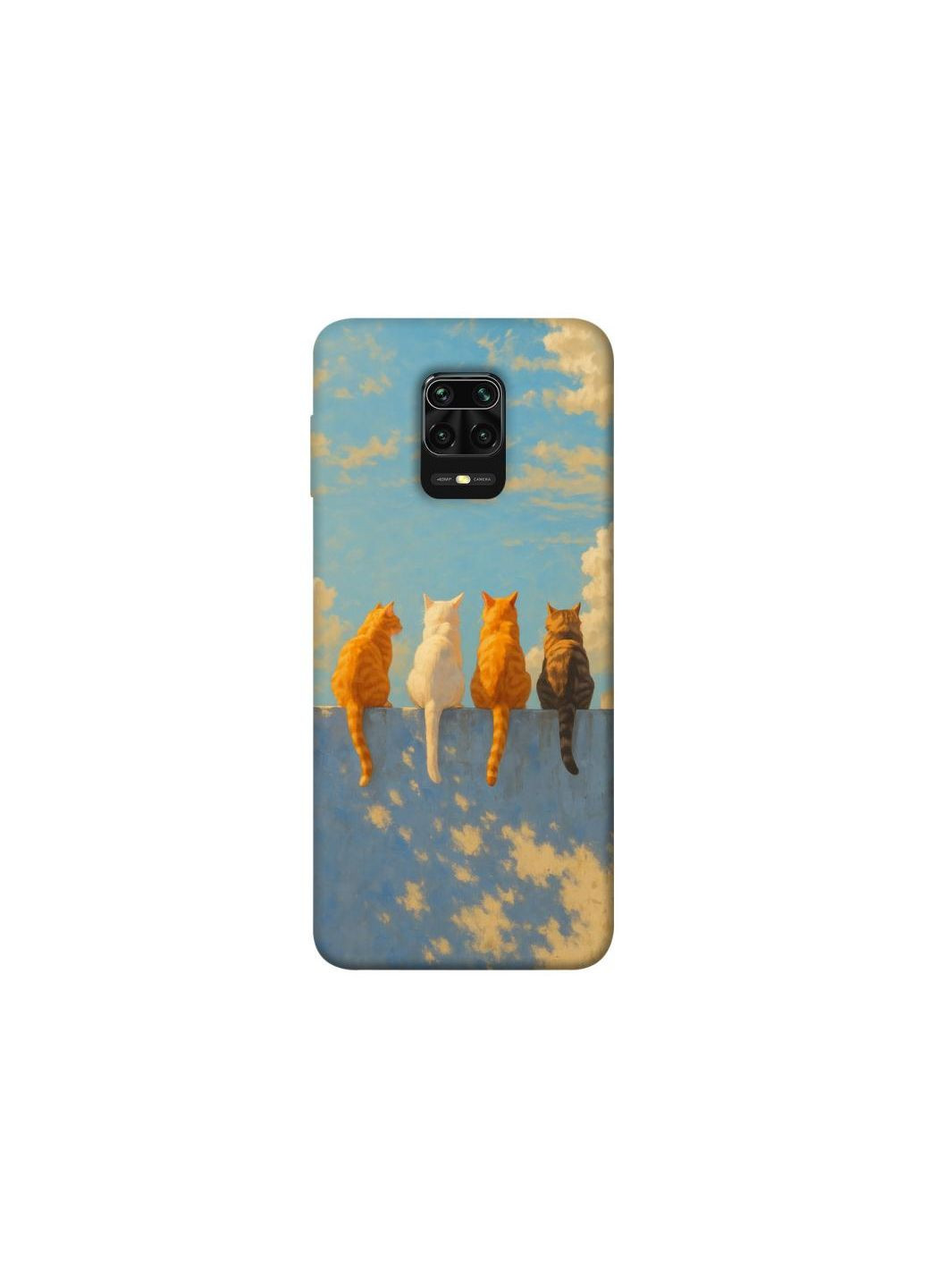 Чохол на Xiaomi Redmi Note 9s / Note 9 Pro / Note 9 Pro Max cats on wall Frontalka (352224279)