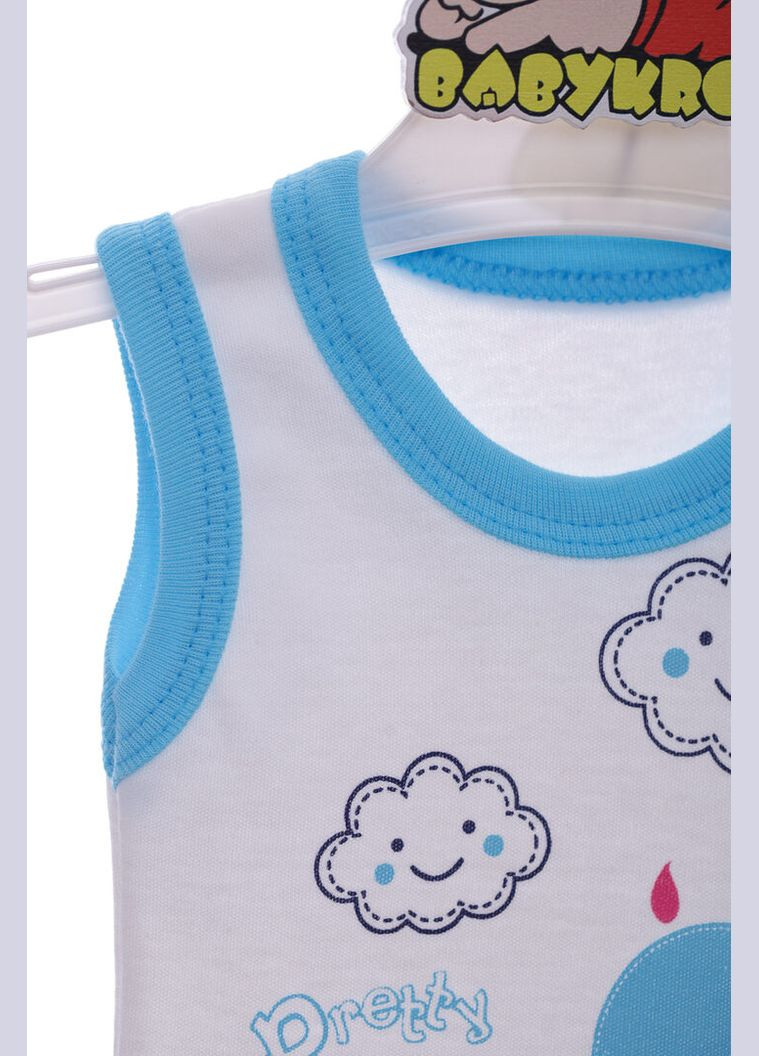 Боді майка блакитна бавовна хмара MiniPapi 80 см (38002) BABYKROHA (315423670)
