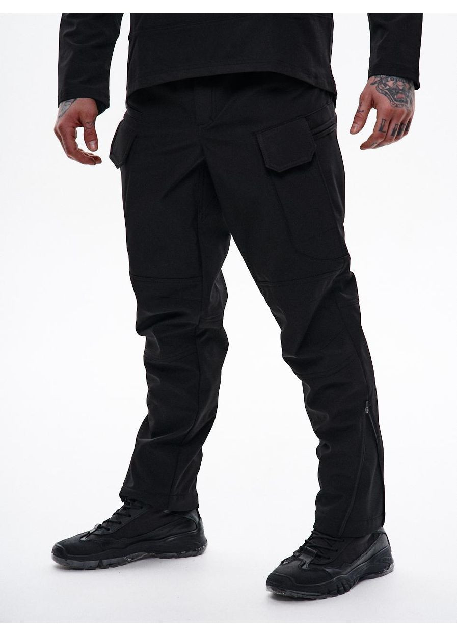 Карго брюки из софтшела "Варриор", черный Vakko (373714127)