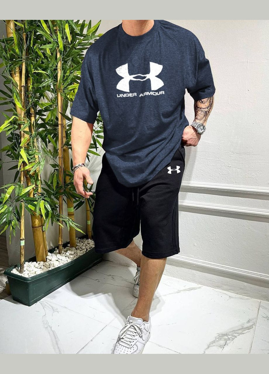 Сіра 2 в 1 футболка + шорти весна/літо 100% бавовна No Brand