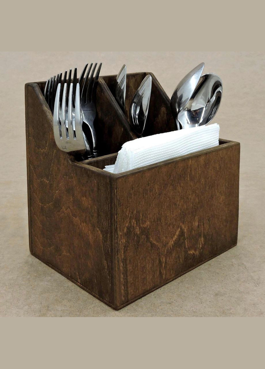 Підставка для столових приладів з дерева Сенапе капучино (ПСП-002109) No Brand (327424306)