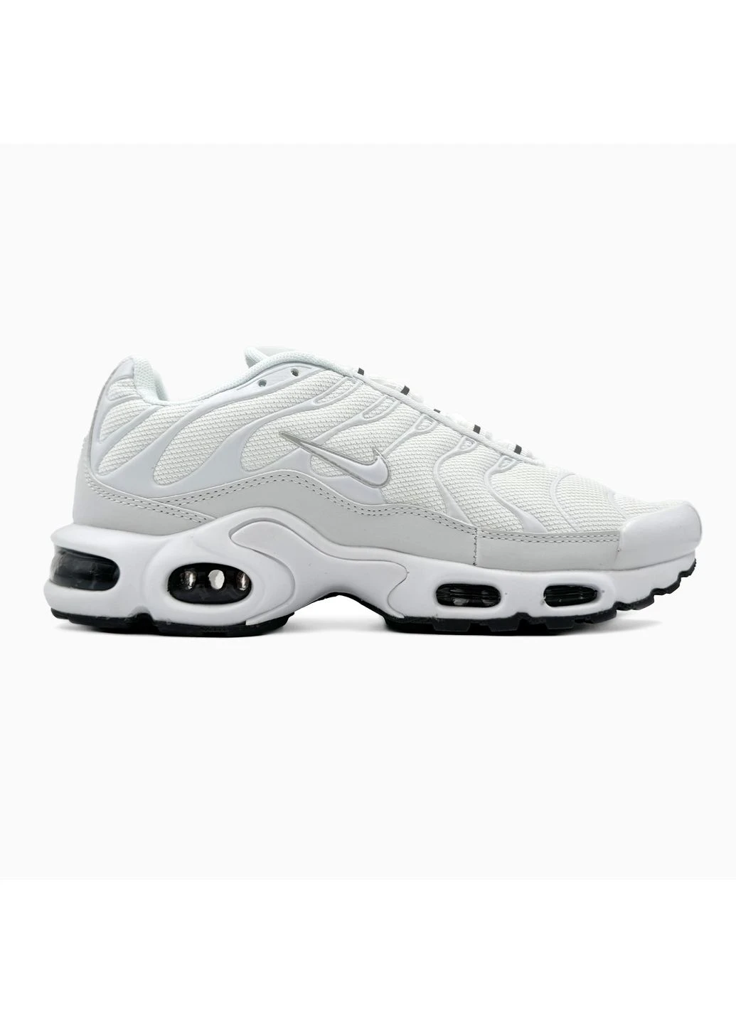 Білі кросівки чоловічі nike air max tn plus white/grey найк аір макс тн плюс білі демісезон No Brand