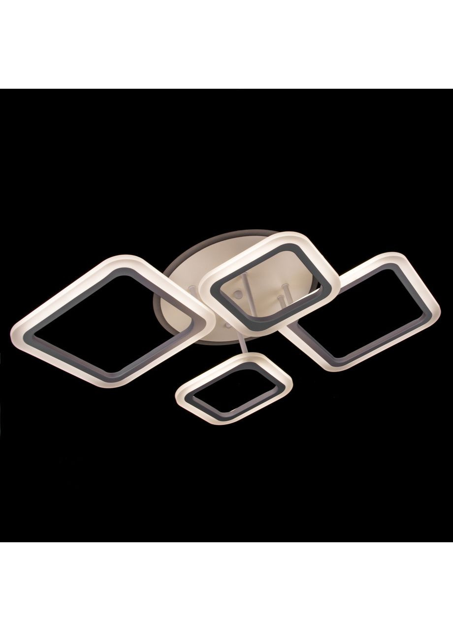 Потолочна світлодіодна люстра з диммером і підсвічуванням основи YH019/2+2/GREY No Brand (352230197)