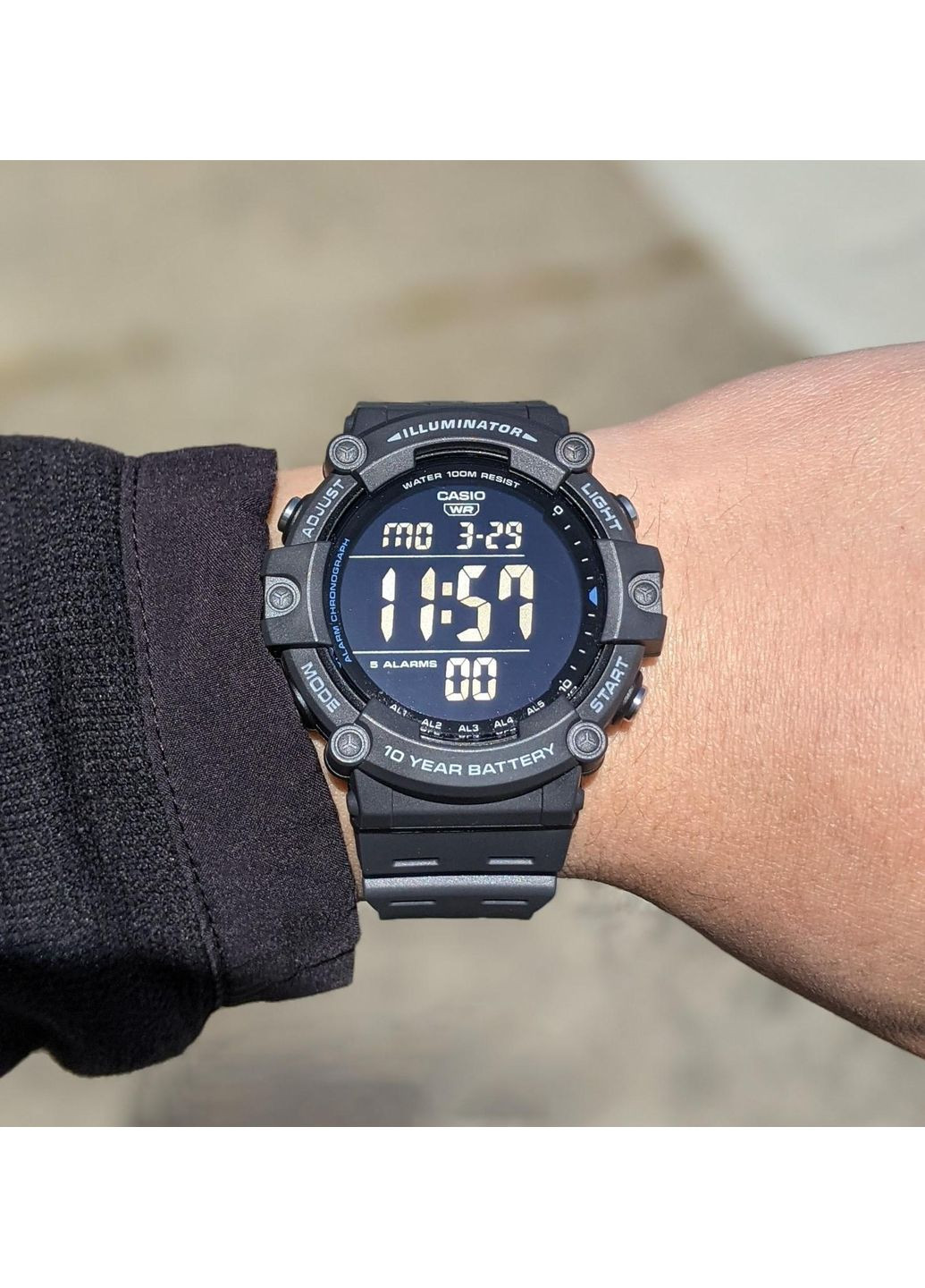 Мужские часы AE-1500WH-8BVEF Casio (350627328)