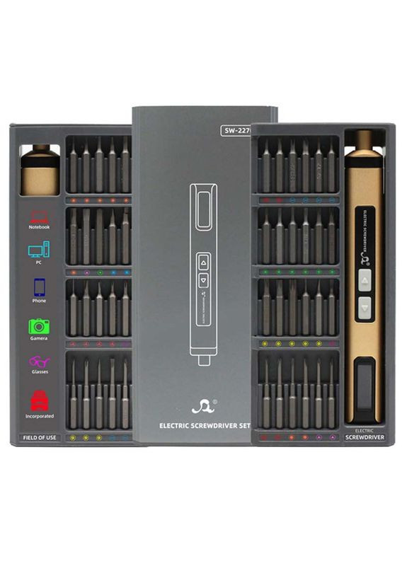 Викрутка акумуляторна SW-2270C / набір 50 в 1 / для точних робіт / Type-C / 350 mAh / в кейсі No Brand (322568082)