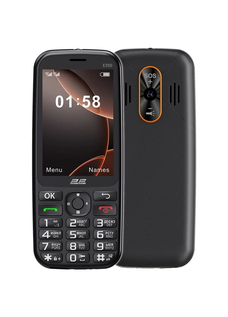 Мобильный телефон E350 Black (694743656879) 2E (388427537)