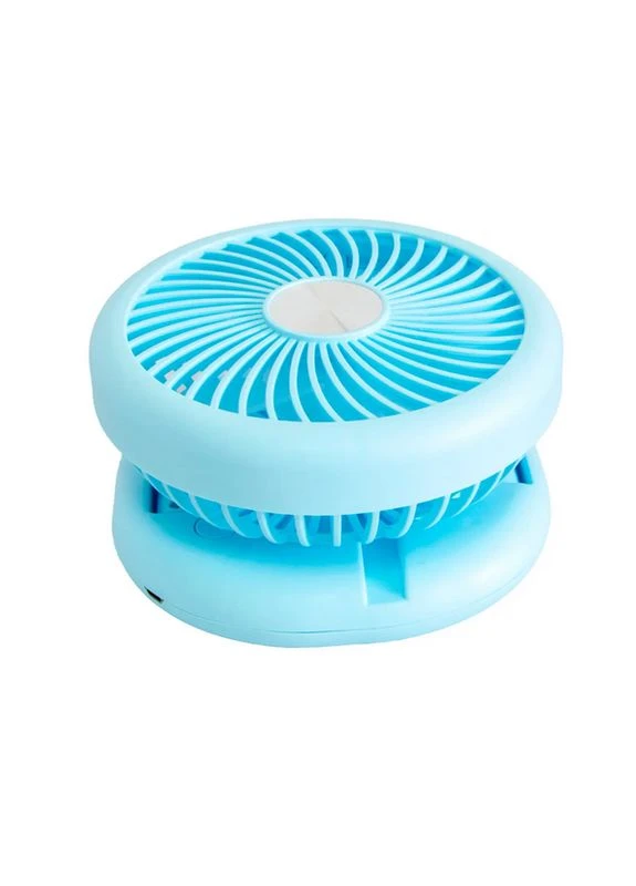 Настольный складной USB мини-вентилятор аккумуляторный Mini Fan W1646 Голубой No Brand (392109075)
