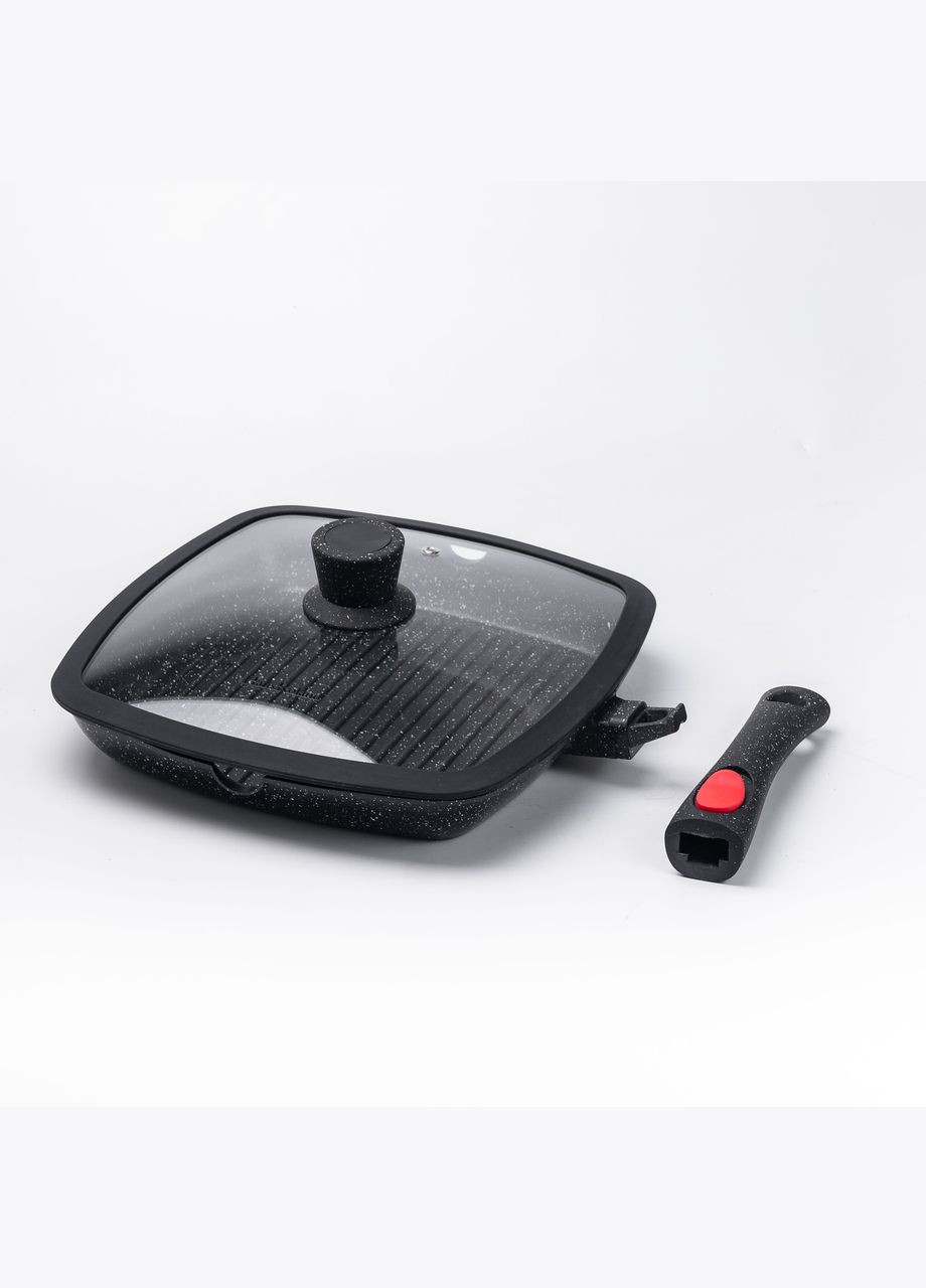 Сковорода-гриль Haus Roland алюмінієва 1,8 л з кришкою Yiwu (322503850)