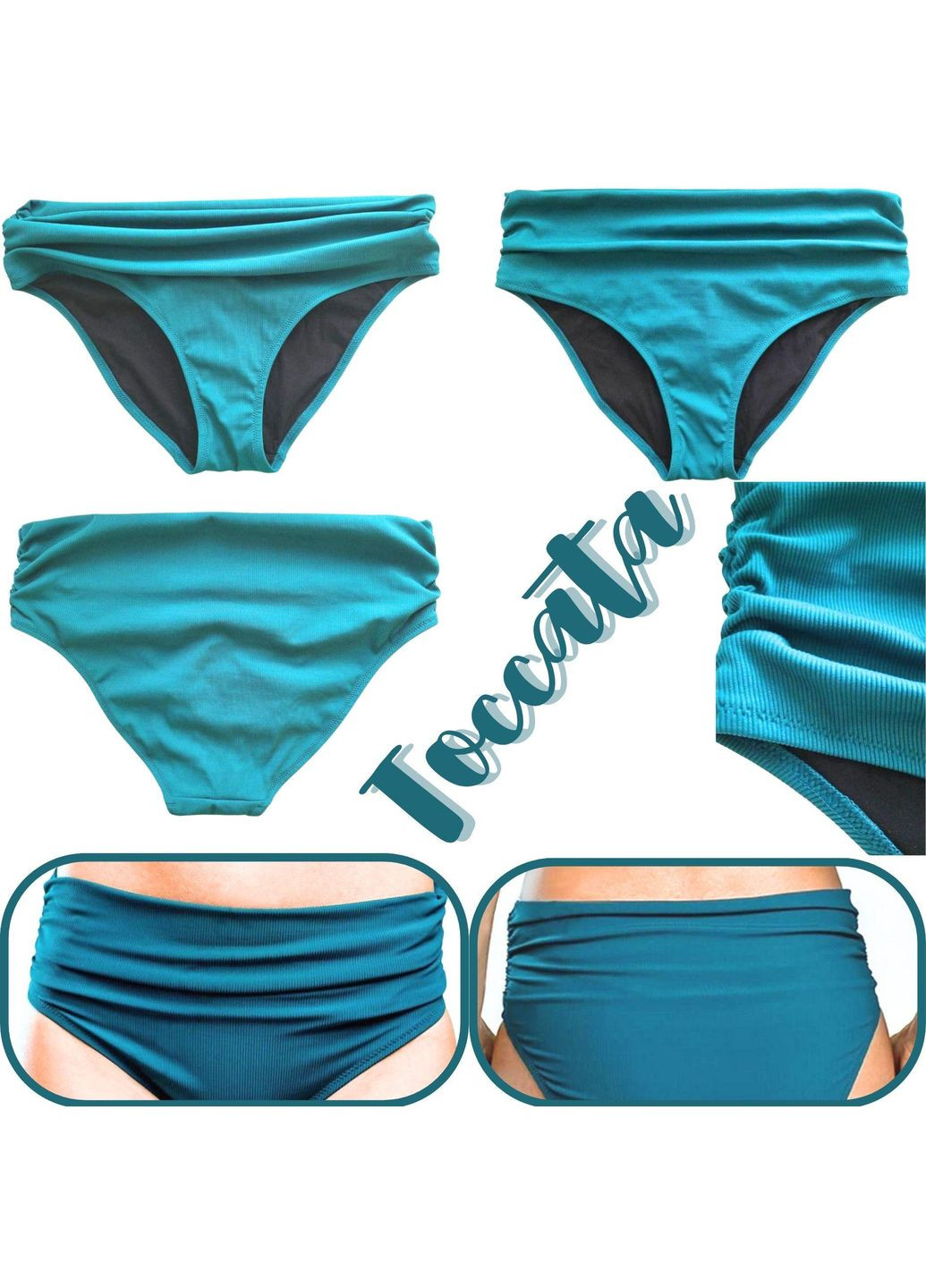 Зелений роздільний купальник формована чашка на каркасах та високі плавки з широким бочком смарагдовий kelly bsk - 040 Toccata