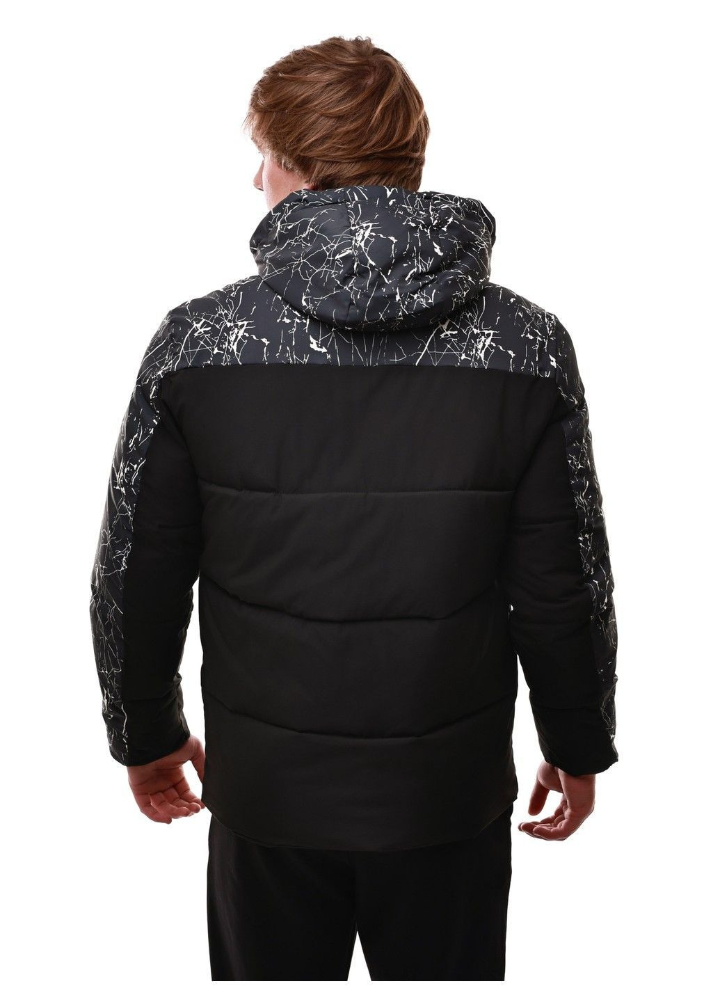 Чорна куртка зимова чоловіча BIHOR