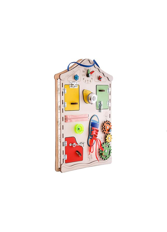 Детская доска домик развивающая. Бизиборд D008, 38х56х6 GoodPlay (330610550)