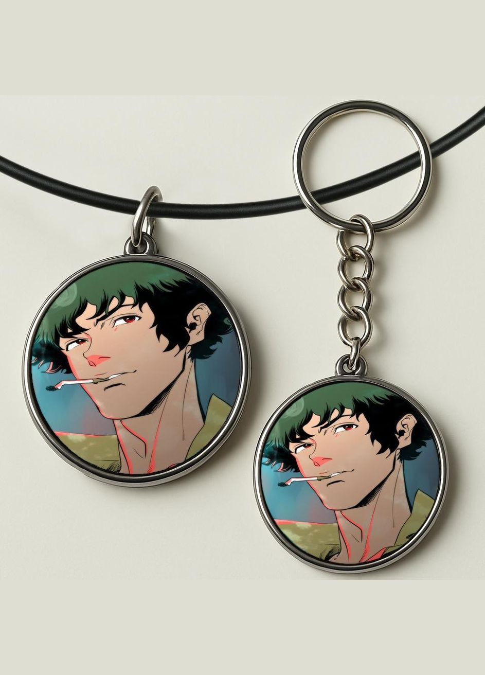 Набор подвеска (кулон) и брелок Аниме Ковбой Бибол #03 (подарочный набор) No Brand (332633825)