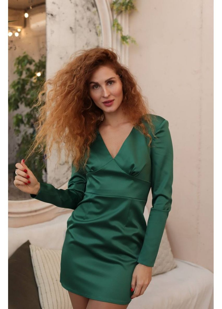 Смарагдова вечірня плаття футляр WINN однотонна