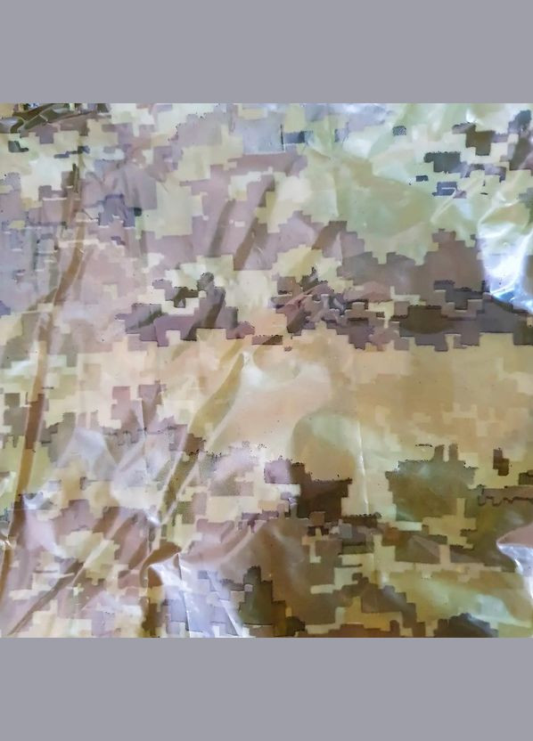 Многоразовый дождевик плащ тактический на кнопках с капюшоном ПИКСЕЛЬ, размер универсальный L-5XL (50-60) Eva (301536163)