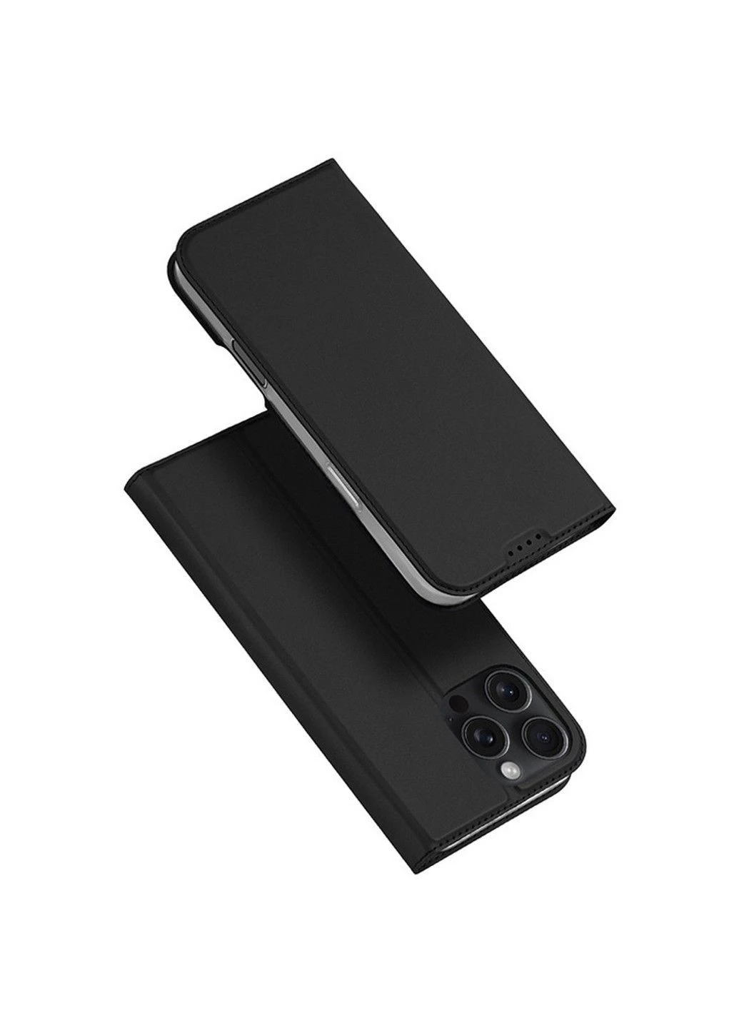 Чохол-книжка з кишенею для візиток для iPhone 16 Pro Black Dux Ducis (382769359)