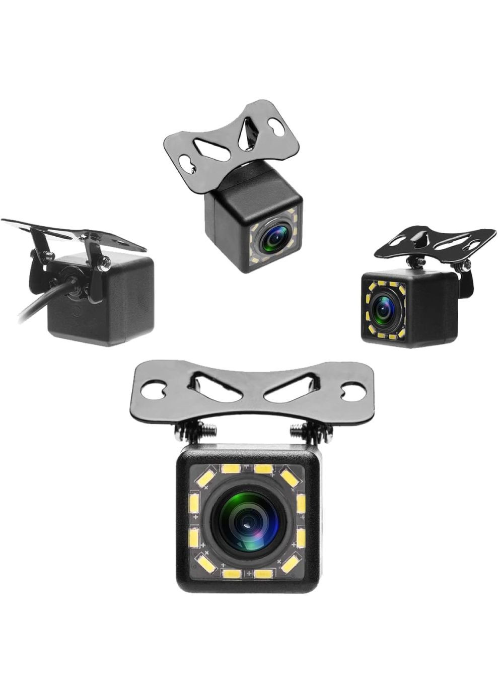 Камера заднего вида, для автомобиля, с подсветкой 12LED, водостойкая, угол обзора 170°, черная, 3309186 Lem Berger (315719729)