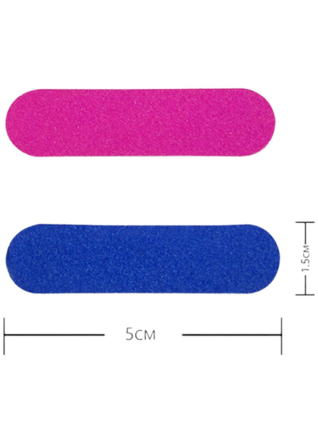 Пилка для нігтів дорожня різнокольорова 6 см, 4+1 No Brand (291161978)