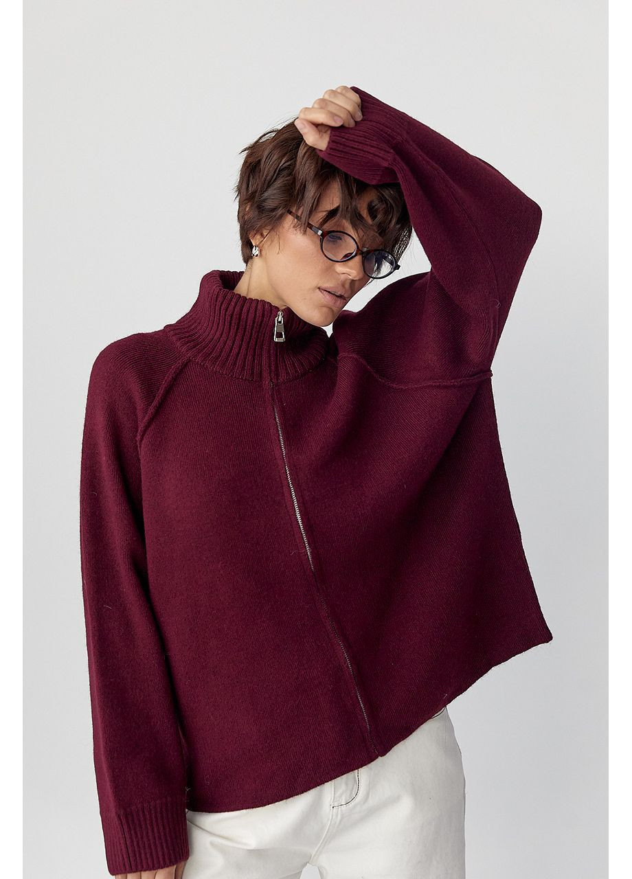 Бордовый демисезонный кардиган Lurex