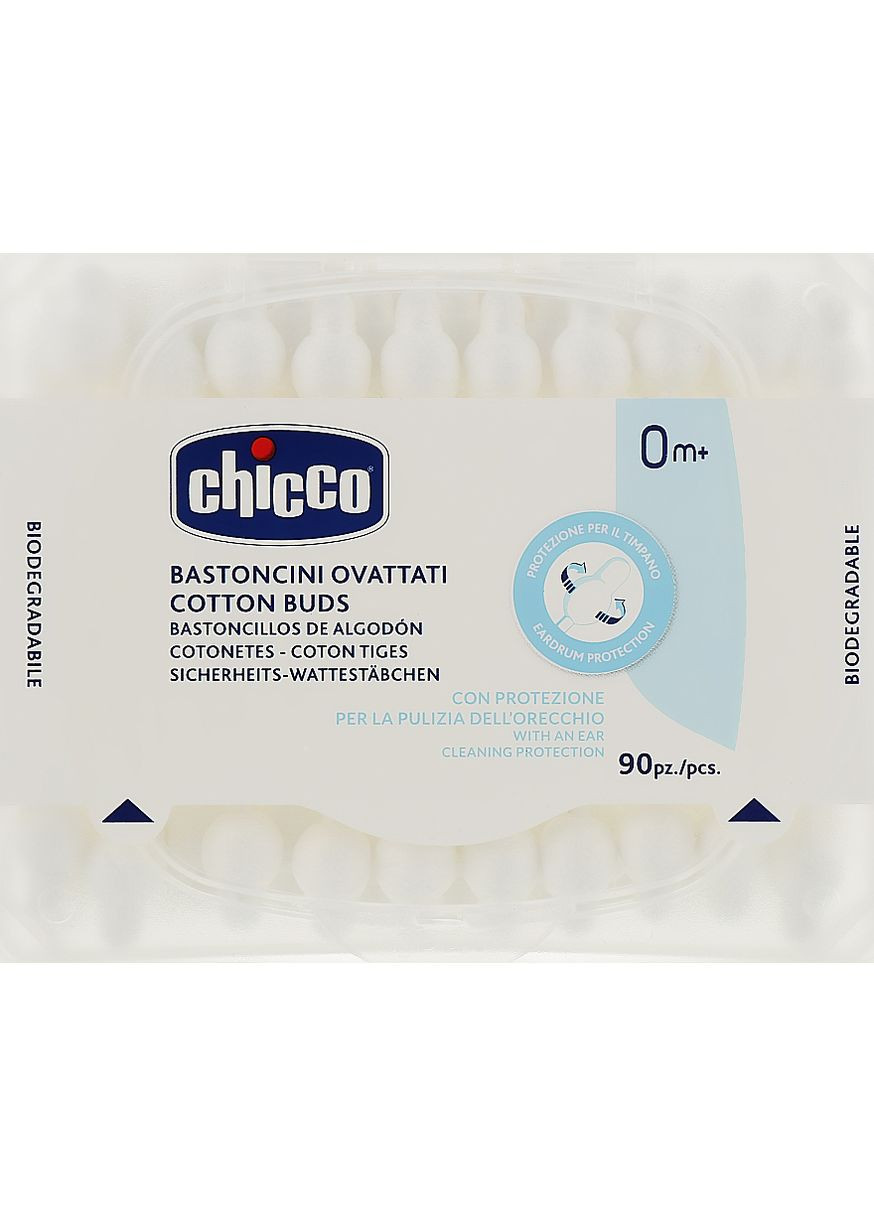 Ватные палочки с ограничителем, 90 шт. 90шт (912509-57486) Chicco (365799312)