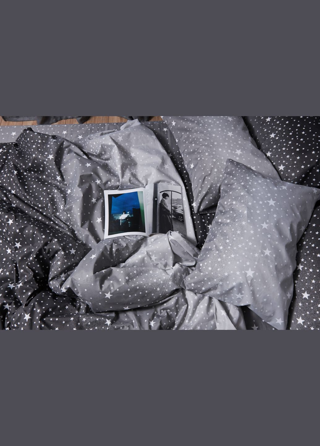 Комплект постільної білизни Микросатин Premium «» двоспальні 175х210 наволочки 2х40х60 (MS-820005115) Moon&Star starry night (293148335)