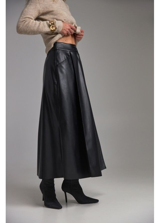 Черная юбка с карманами 3073 черный Triko Bakh