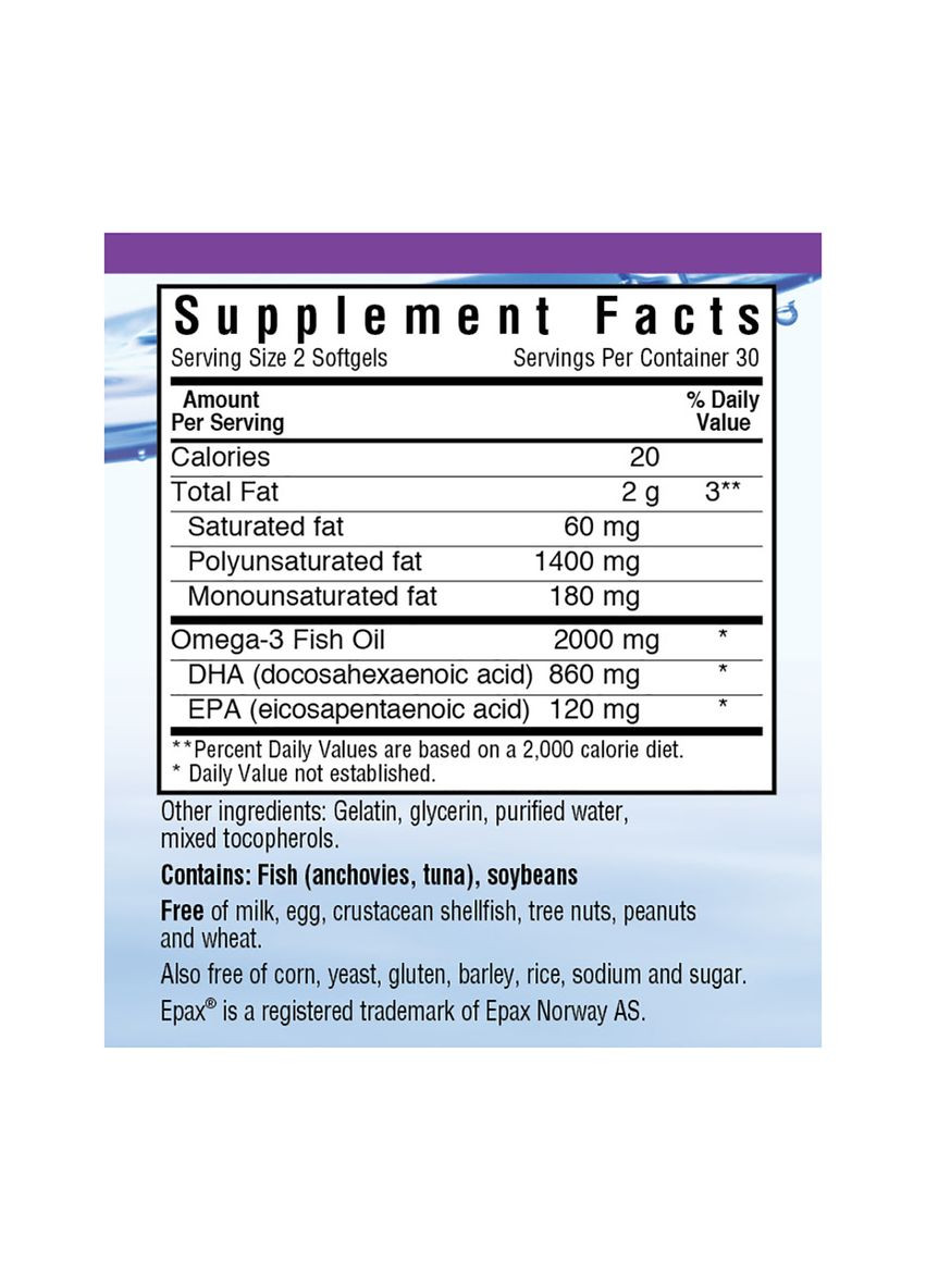 Омега-3 Формула для Мозку,, Omega-3 Brain Formula, 60 желатинових капсул Bluebonnet Nutrition (333721621)