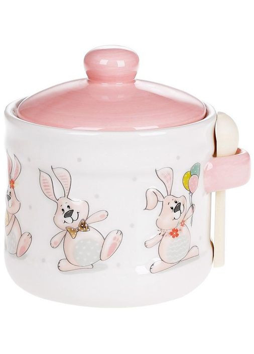 Банка керамічна "Веселий кролик" з дерев'яною ложкою Bona (330134600)