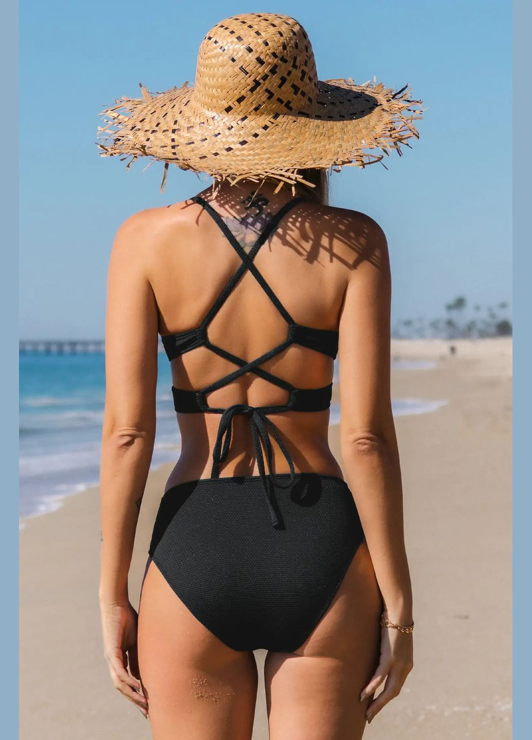 Чорний літній купальник CUPSHE