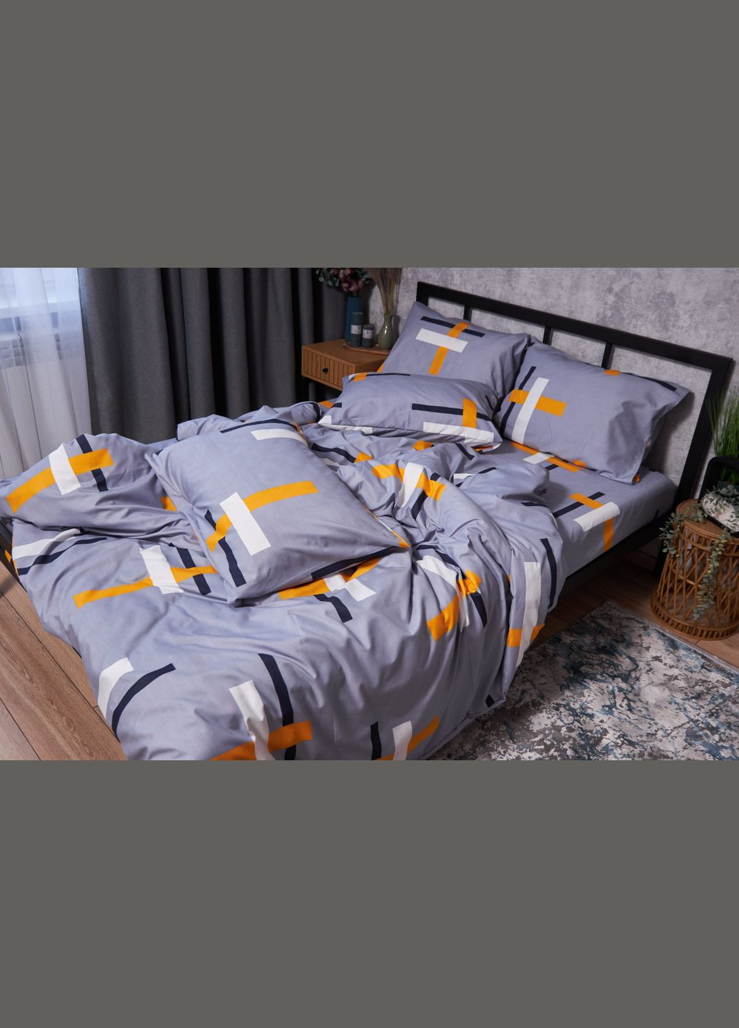 Комплект постельного белья Полисатин Premium King Size 220x240 наволочки 2х70х70 (MS-820002825) Moon&Star marigold (288043297)