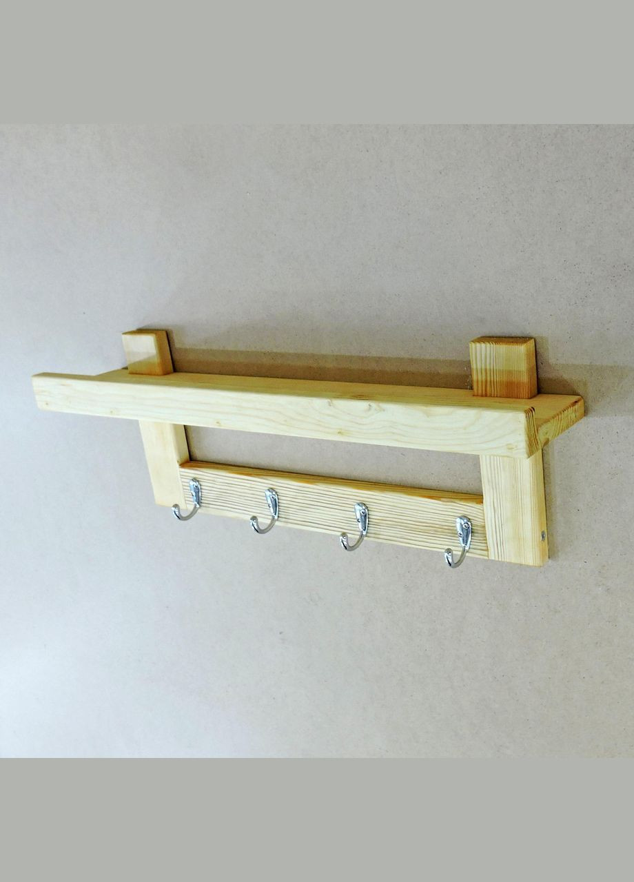 Вішалка для одягу з дерева Бернабі 4 ваніль (ВДО-0012402) No Brand (327848216)