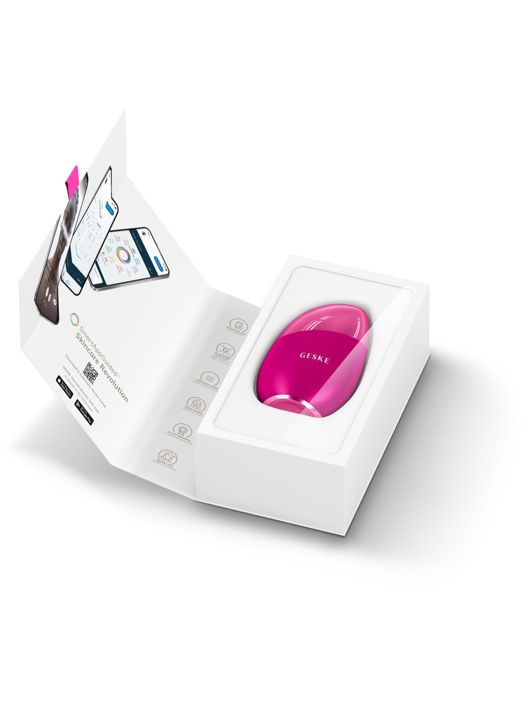 Масажер для обличчя Cool&Warm Eye and Face Massager 7в1 magenta GESKE (341525877)